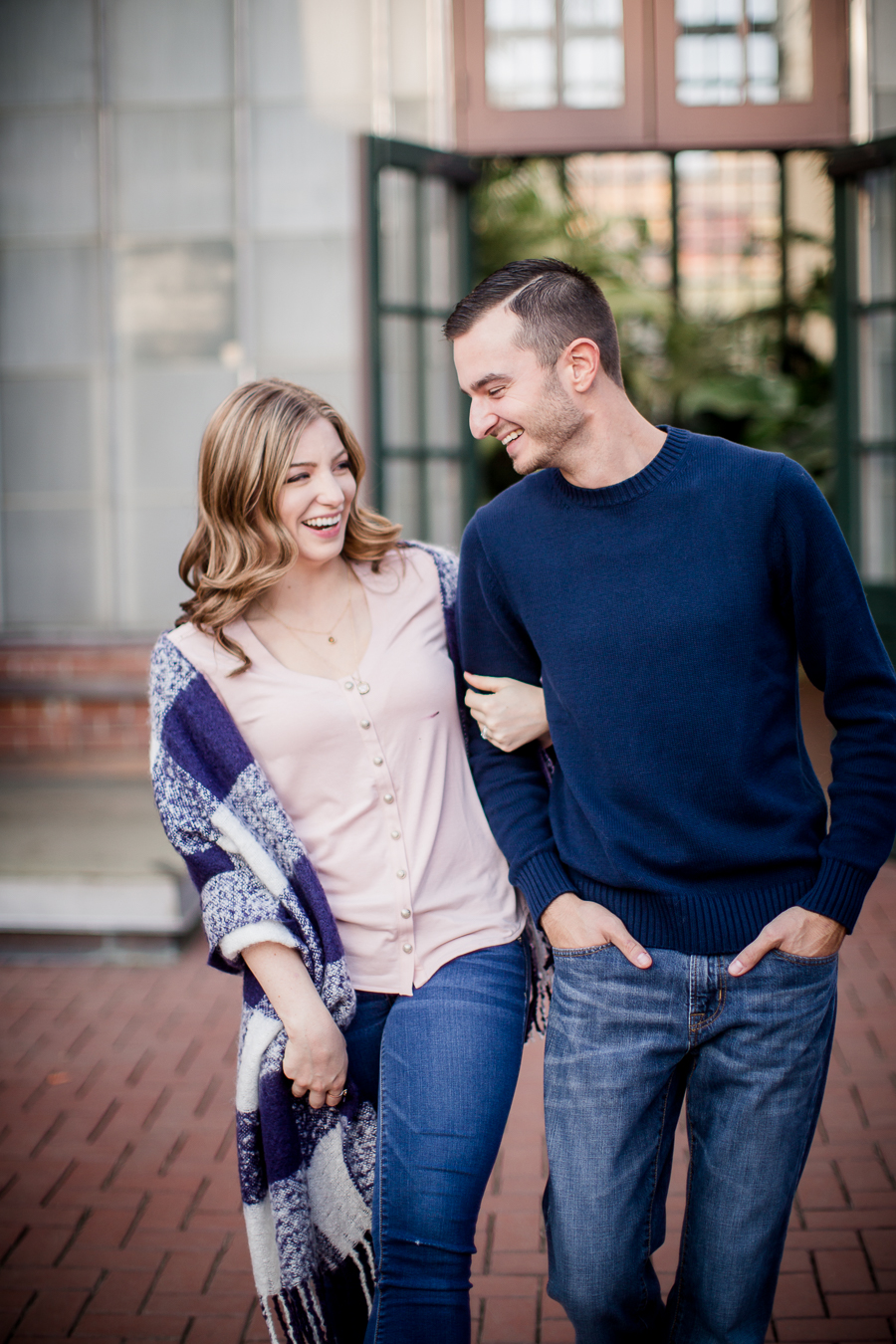 Hips together engagement photo by Knoxville Wedding Photographer, Amanda May Photos.
