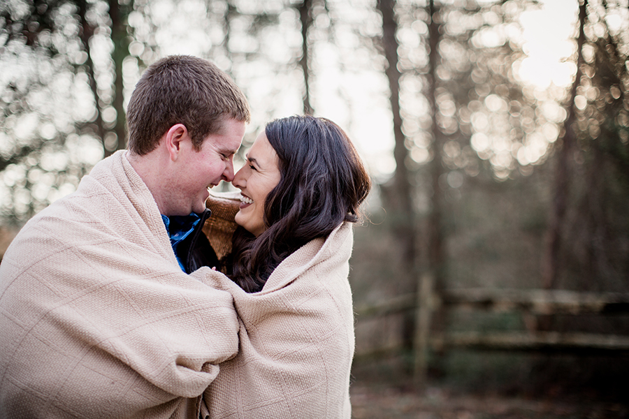 Wrapped in a blanket by Knoxville Wedding Photographer, Amanda May Photos.