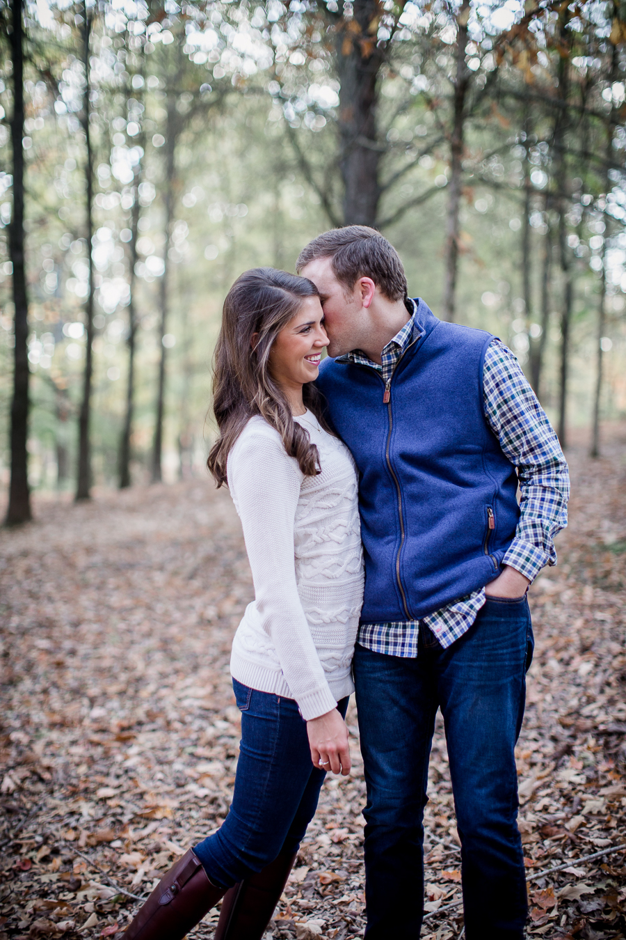 Whispering in her ear by Knoxville Wedding Photographer, Amanda May Photos.