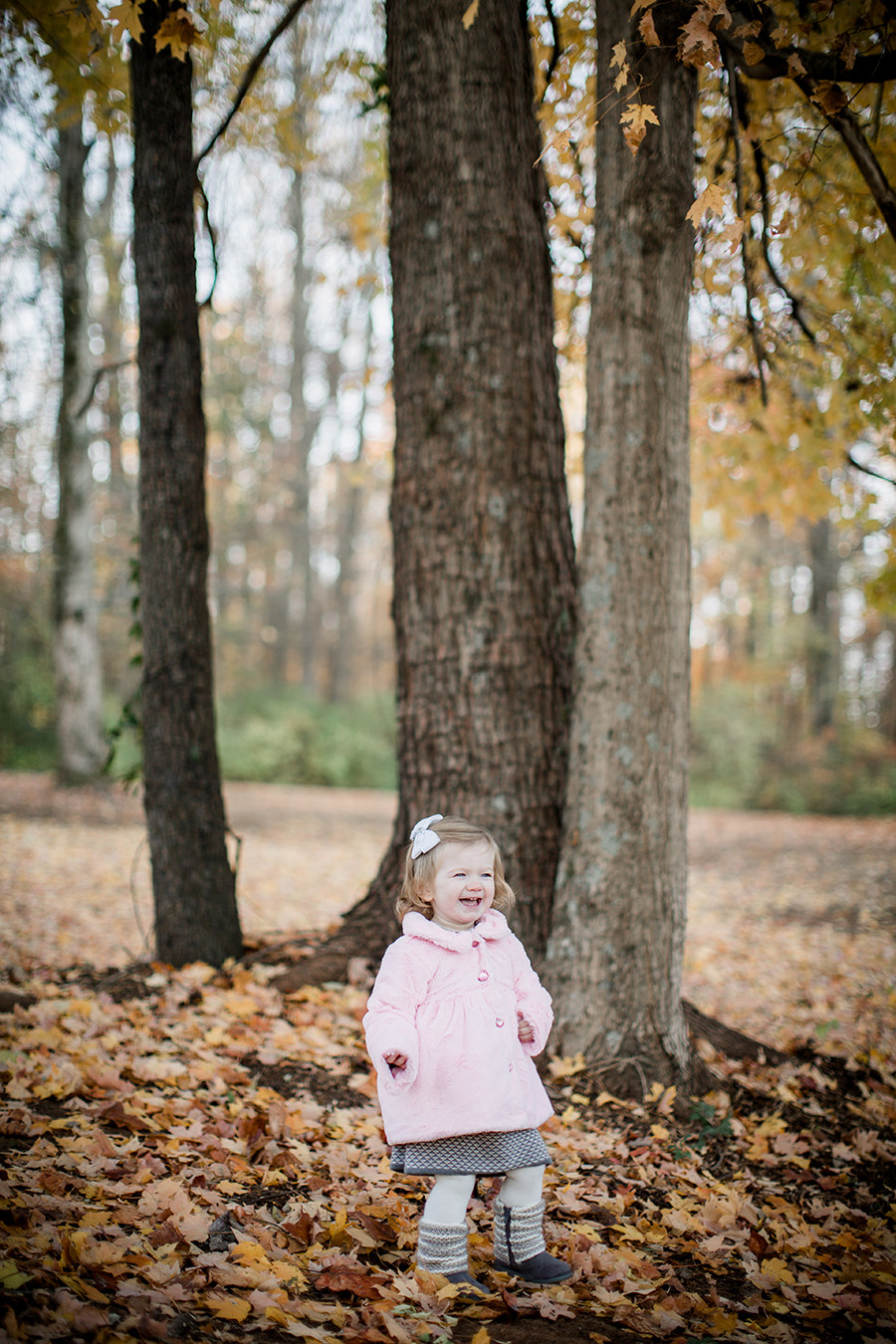 Standing in the leaves by Knoxville Wedding Photographer, Amanda May Photos.