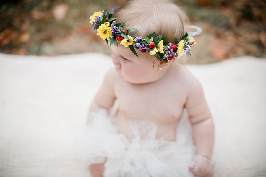 Spring flower crown by Knoxville Wedding Photographer, Amanda May Photos.