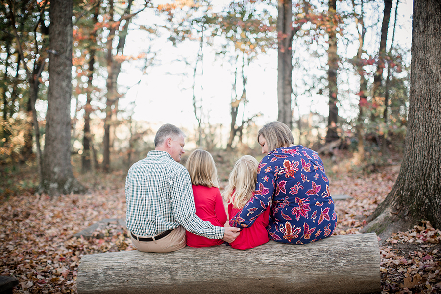 Sitting on a log by Knoxville Wedding Photographer, Amanda May Photos.