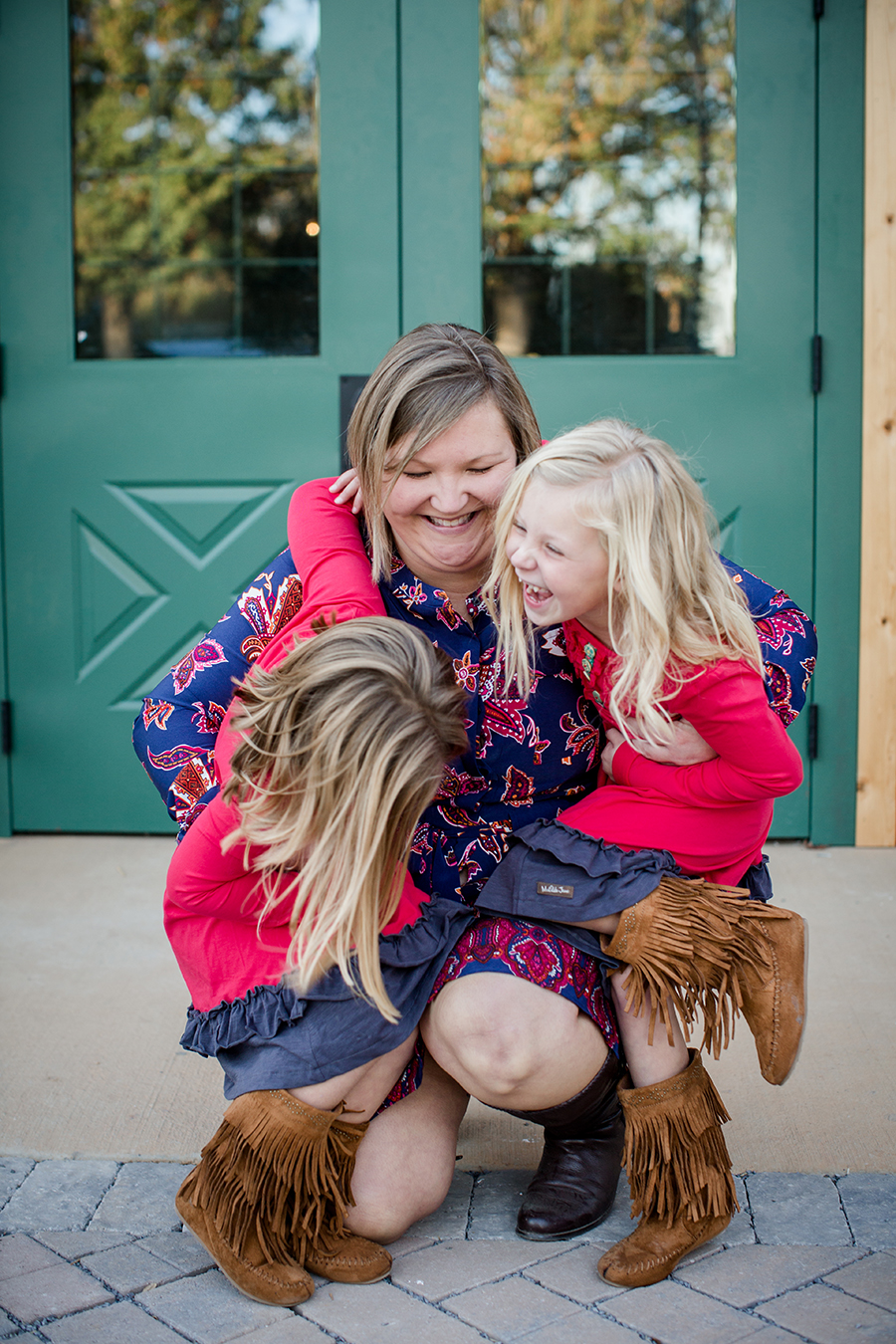 Mom and her twins by Knoxville Wedding Photographer, Amanda May Photos.