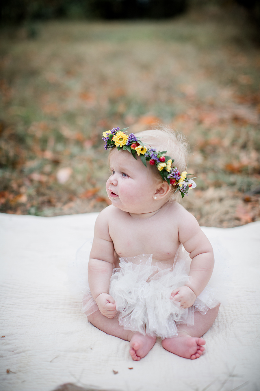 Flower crown and tutu by Knoxville Wedding Photographer, Amanda May Photos.