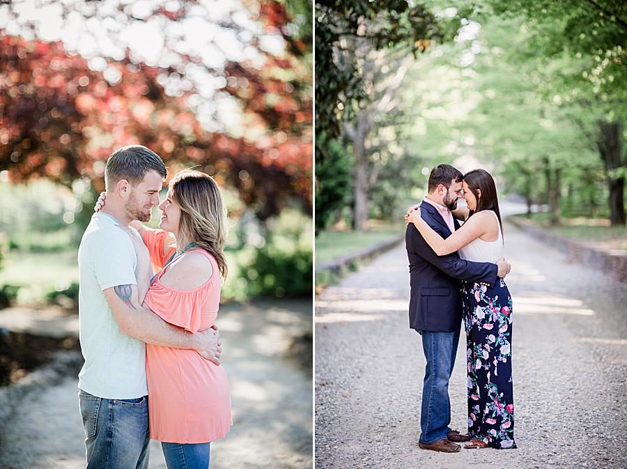 Foreheads together at this 2018 favorite engagements by Knoxville Wedding Photographer, Amanda May Photos.