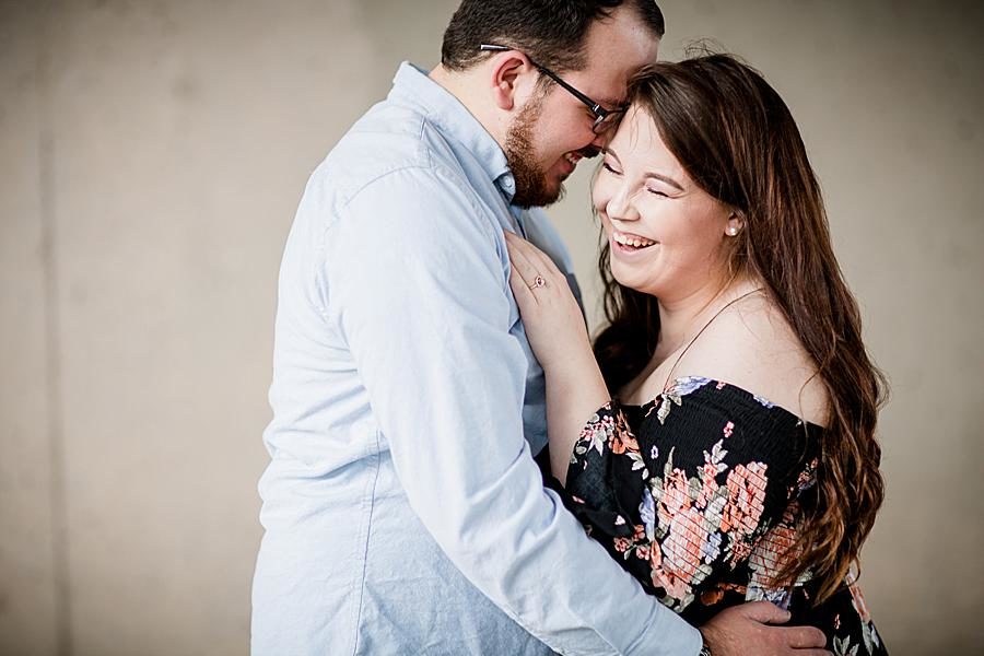 Laughing at this 2018 favorite engagements by Knoxville Wedding Photographer, Amanda May Photos.