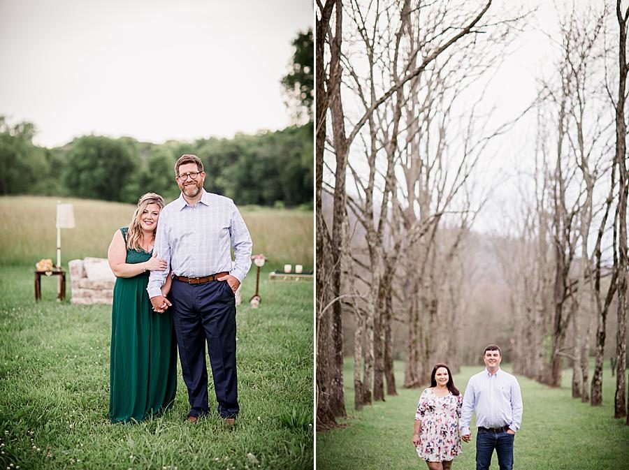 Living room setup at this 2018 favorite engagements by Knoxville Wedding Photographer, Amanda May Photos.