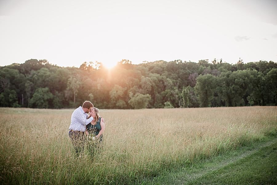 Sunset at this 2018 favorite engagements by Knoxville Wedding Photographer, Amanda May Photos.