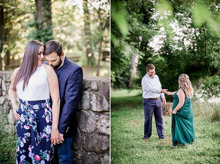 Holding hands at this 2018 favorite engagements by Knoxville Wedding Photographer, Amanda May Photos.