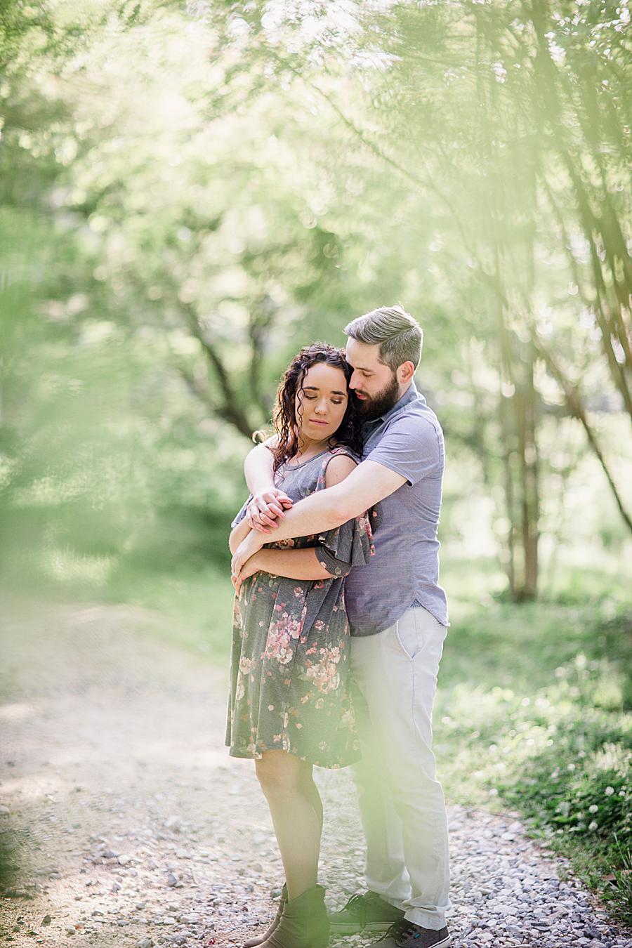 Floral dress at this 2018 favorite engagements by Knoxville Wedding Photographer, Amanda May Photos.