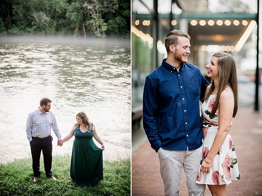 Blue button up at this 2018 favorite engagements by Knoxville Wedding Photographer, Amanda May Photos.