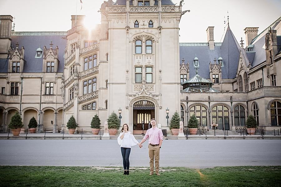Biltmore house at this 2018 favorite engagements by Knoxville Wedding Photographer, Amanda May Photos.