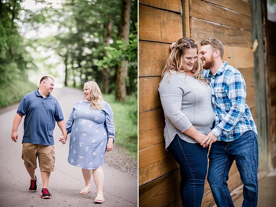 Snuggling at this 2018 favorite engagements by Knoxville Wedding Photographer, Amanda May Photos.