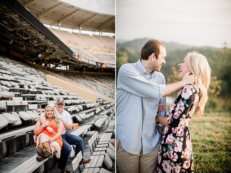 Floral maxi at this 2018 favorite engagements by Knoxville Wedding Photographer, Amanda May Photos.