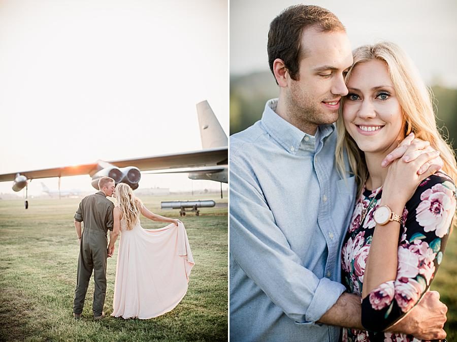 Air Force Base at this 2018 favorite engagements by Knoxville Wedding Photographer, Amanda May Photos.
