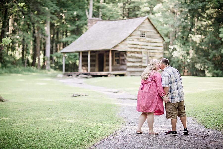 Cades Cove cabin at this 2018 favorite engagements by Knoxville Wedding Photographer, Amanda May Photos.