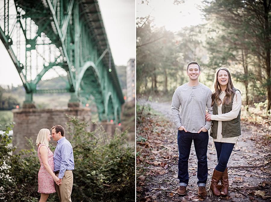 Gay Street Bridge at this 2018 favorite engagements by Knoxville Wedding Photographer, Amanda May Photos.