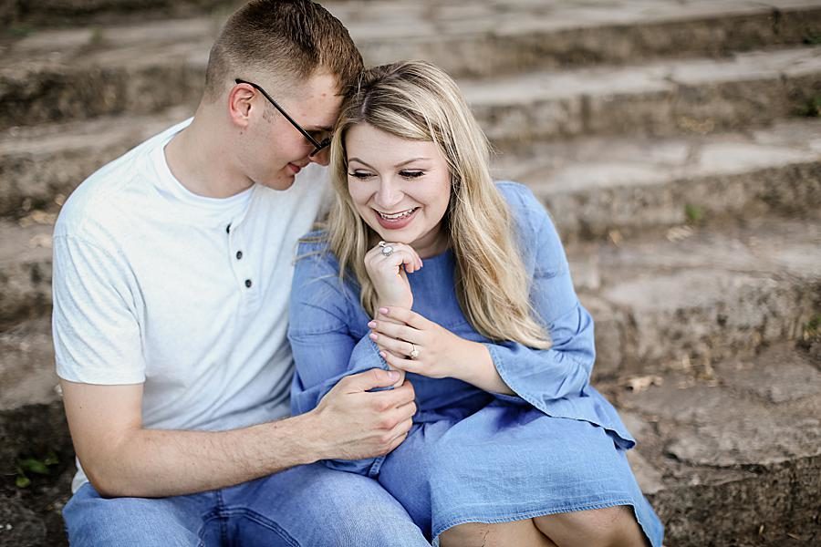 Hand on chin at this 2018 favorite engagements by Knoxville Wedding Photographer, Amanda May Photos.