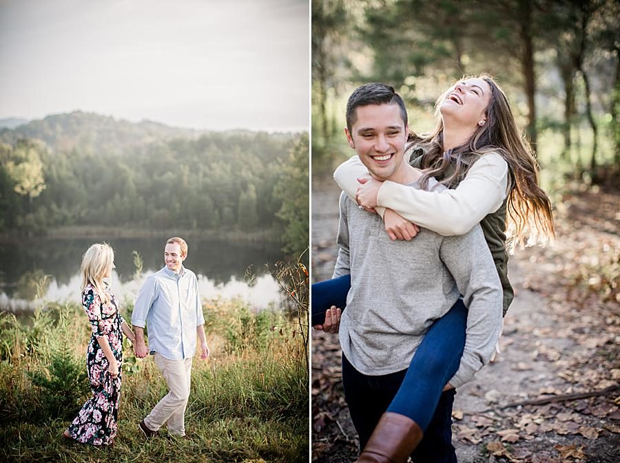 Piggy back at this 2018 favorite engagements by Knoxville Wedding Photographer, Amanda May Photos.