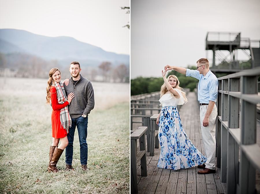 Twirling at this 2018 favorite engagements by Knoxville Wedding Photographer, Amanda May Photos.