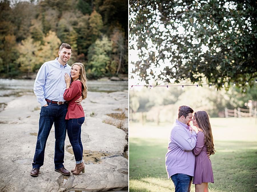 Side hug at this 2018 favorite engagements by Knoxville Wedding Photographer, Amanda May Photos.