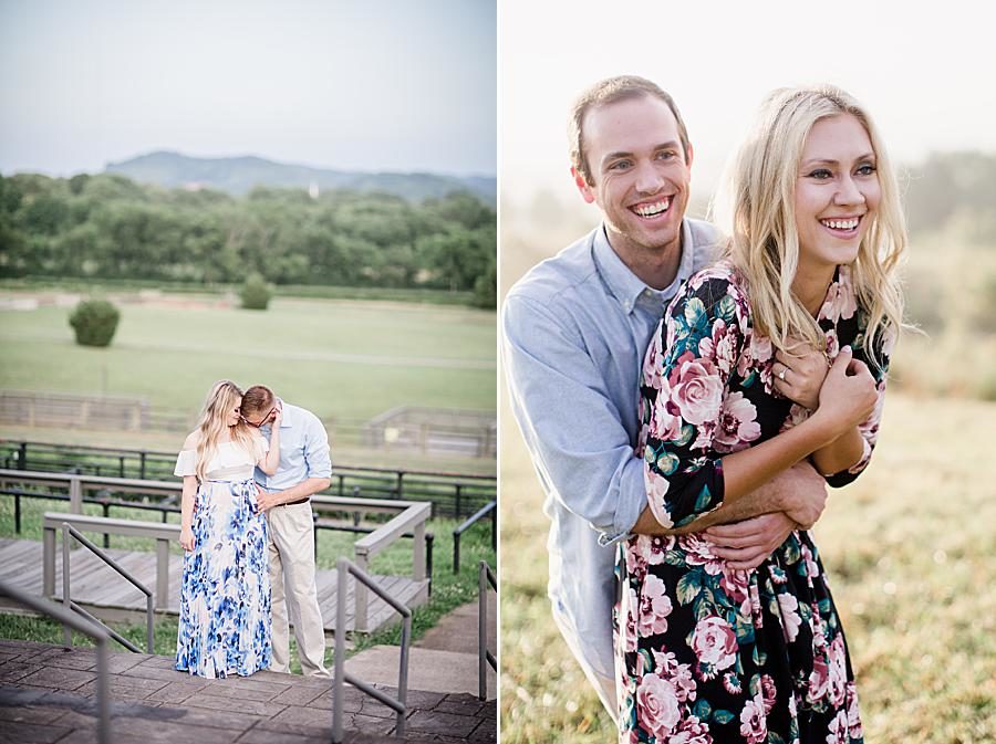 Long blonde hair at this 2018 favorite engagements by Knoxville Wedding Photographer, Amanda May Photos.