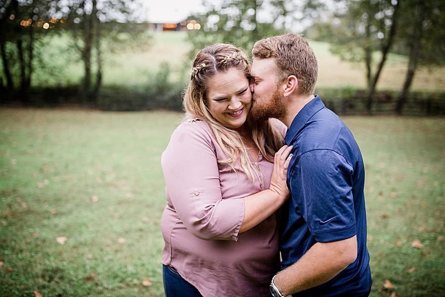 Sweet kisses at this 2018 favorite engagements by Knoxville Wedding Photographer, Amanda May Photos.