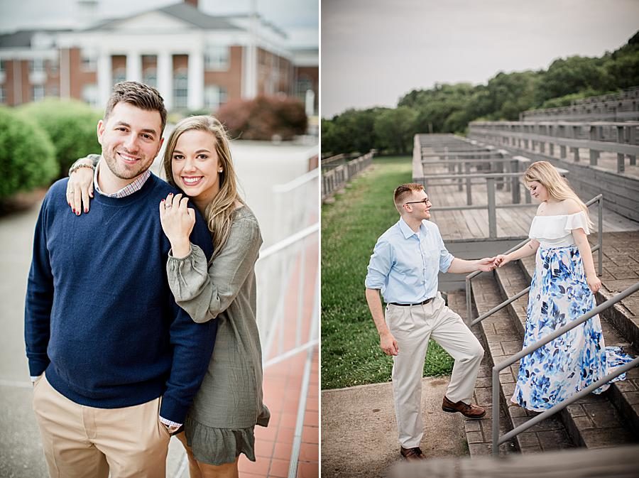 University building at this 2018 favorite engagements by Knoxville Wedding Photographer, Amanda May Photos.