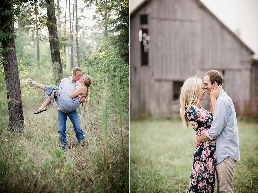 Princess hold at this 2018 favorite engagements by Knoxville Wedding Photographer, Amanda May Photos.