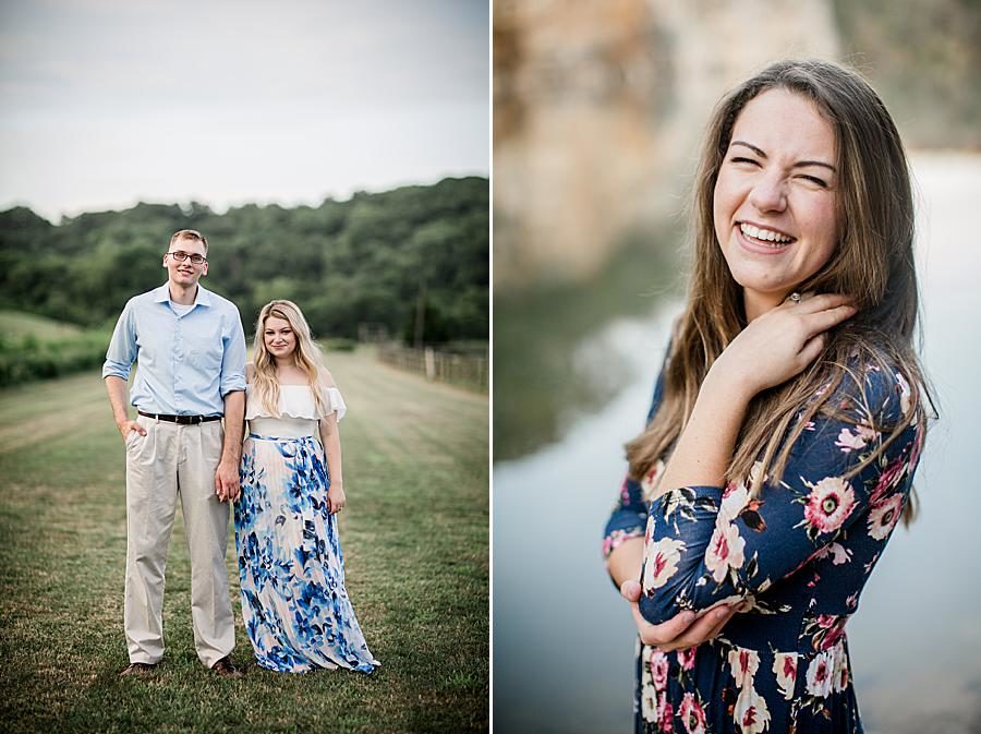 Glassy quarry at this 2018 favorite engagements by Knoxville Wedding Photographer, Amanda May Photos.