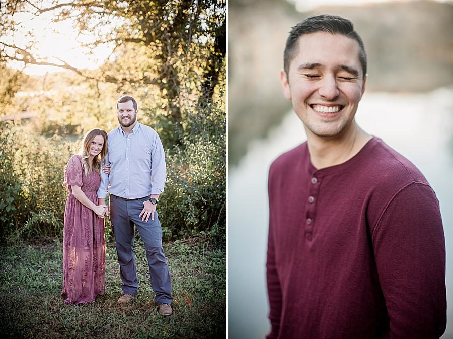 Eyes closed at this 2018 favorite engagements by Knoxville Wedding Photographer, Amanda May Photos.