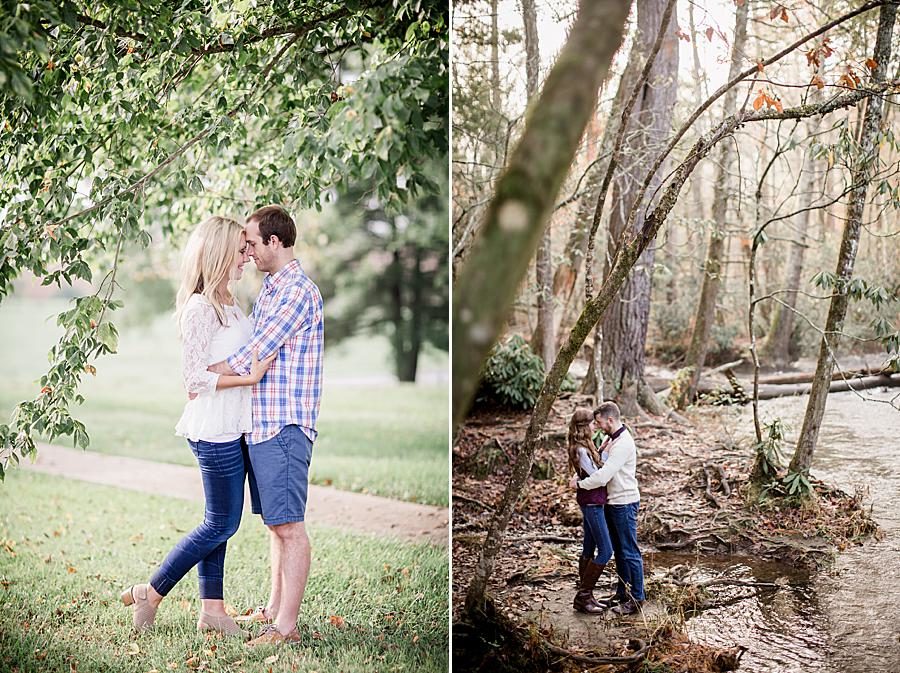 Foreheads together at this 2018 favorite engagements by Knoxville Wedding Photographer, Amanda May Photos.