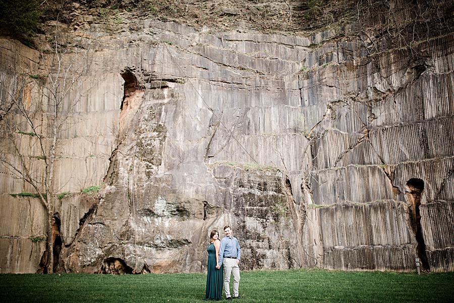 The quarry wall at this 2018 favorite engagements by Knoxville Wedding Photographer, Amanda May Photos.