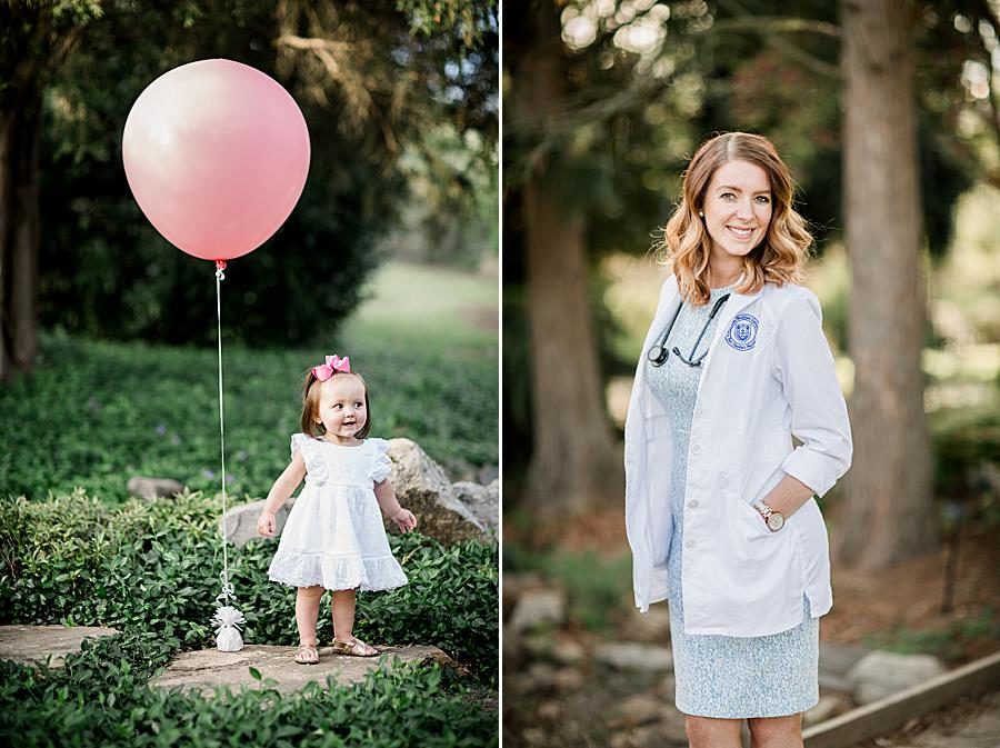 Pink balloon at this 2018 Favorite Portraits by Knoxville Wedding Photographer, Amanda May Photos.
