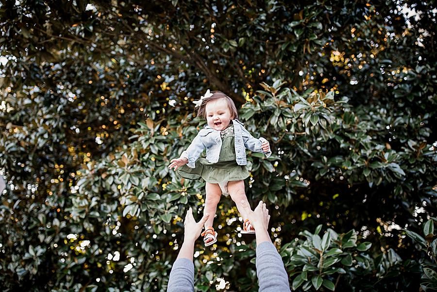 Toddler toss at this 2018 Favorite Portraits by Knoxville Wedding Photographer, Amanda May Photos.