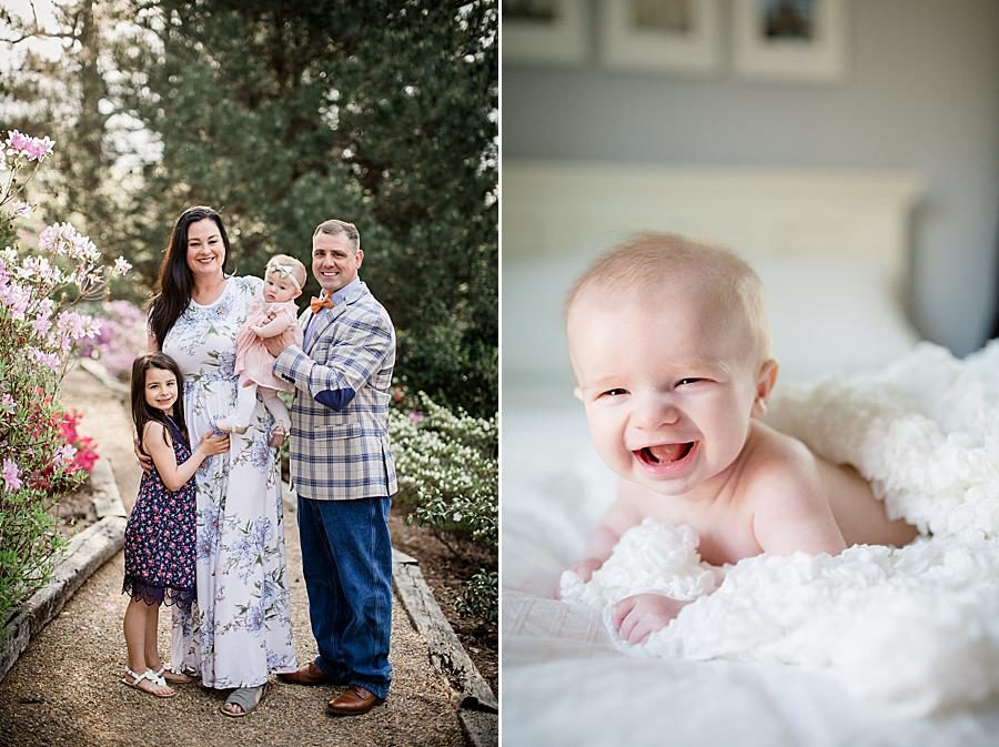 Smiling infant at this 2018 Favorite Portraits by Knoxville Wedding Photographer, Amanda May Photos.