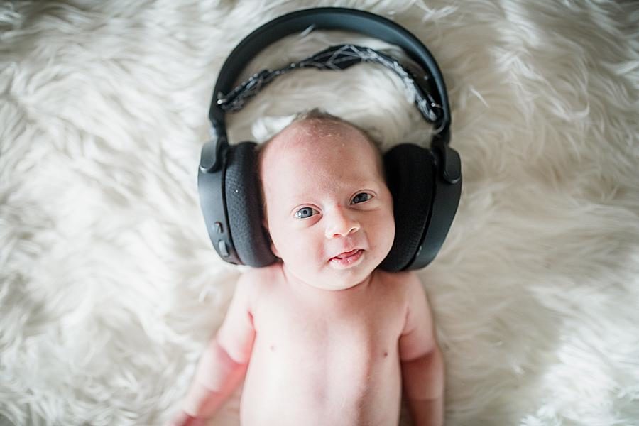 Headphones at this 2018 Favorite Portraits by Knoxville Wedding Photographer, Amanda May Photos.