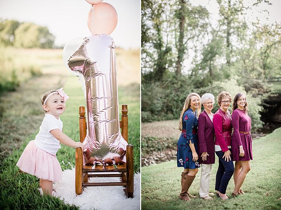 First birthday at this 2018 Favorite Portraits by Knoxville Wedding Photographer, Amanda May Photos.