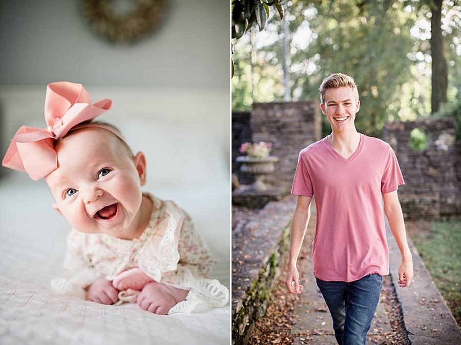 Big pink bow at this 2018 Favorite Portraits by Knoxville Wedding Photographer, Amanda May Photos.
