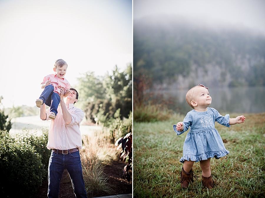 Baby walking at this 2018 Favorite Portraits by Knoxville Wedding Photographer, Amanda May Photos.