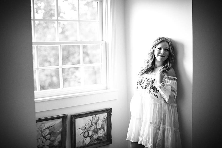 By a window at this 2018 Favorite Portraits by Knoxville Wedding Photographer, Amanda May Photos.