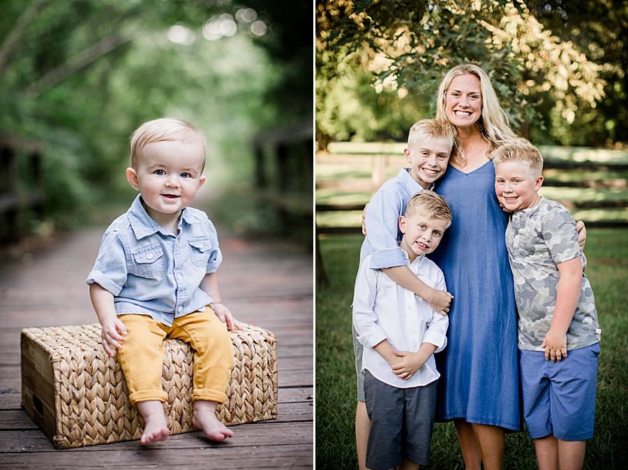 Mom and sons at this 2018 Favorite Portraits by Knoxville Wedding Photographer, Amanda May Photos.
