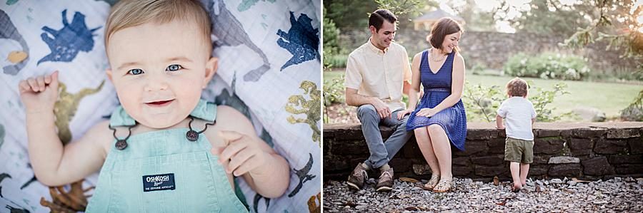 On a bench at this 2018 Favorite Portraits by Knoxville Wedding Photographer, Amanda May Photos.