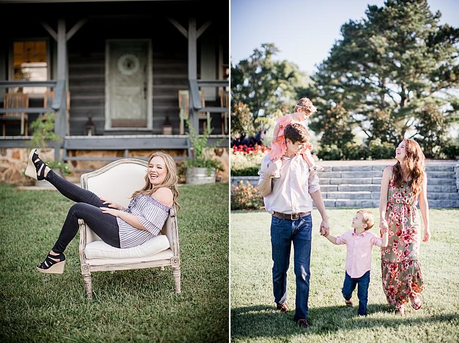 Vintage chair at this 2018 Favorite Portraits by Knoxville Wedding Photographer, Amanda May Photos.