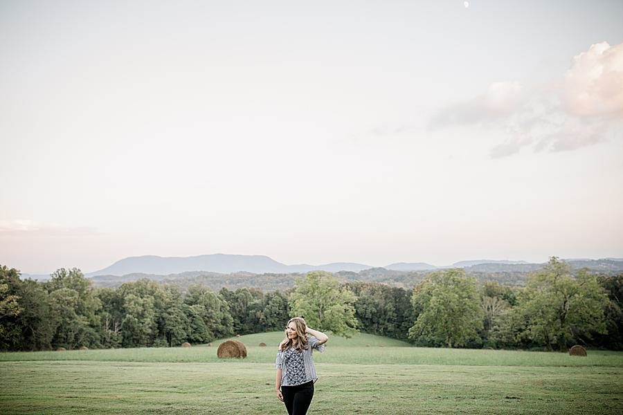 Mountain backdrop at this 2018 Favorite Portraits by Knoxville Wedding Photographer, Amanda May Photos.