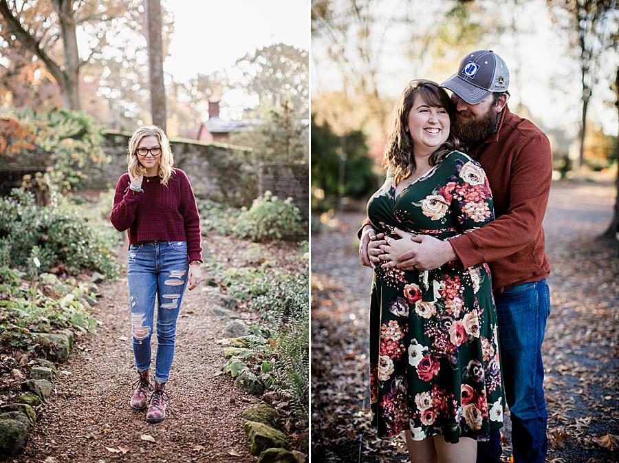 Hug from behind at this 2018 Favorite Portraits by Knoxville Wedding Photographer, Amanda May Photos.