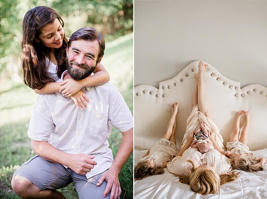 Legs in the air at this 2018 Favorite Portraits by Knoxville Wedding Photographer, Amanda May Photos.