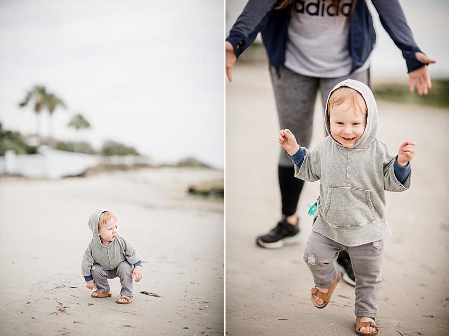 Beach at this Family by Knoxville Wedding Photographer, Amanda May Photos.