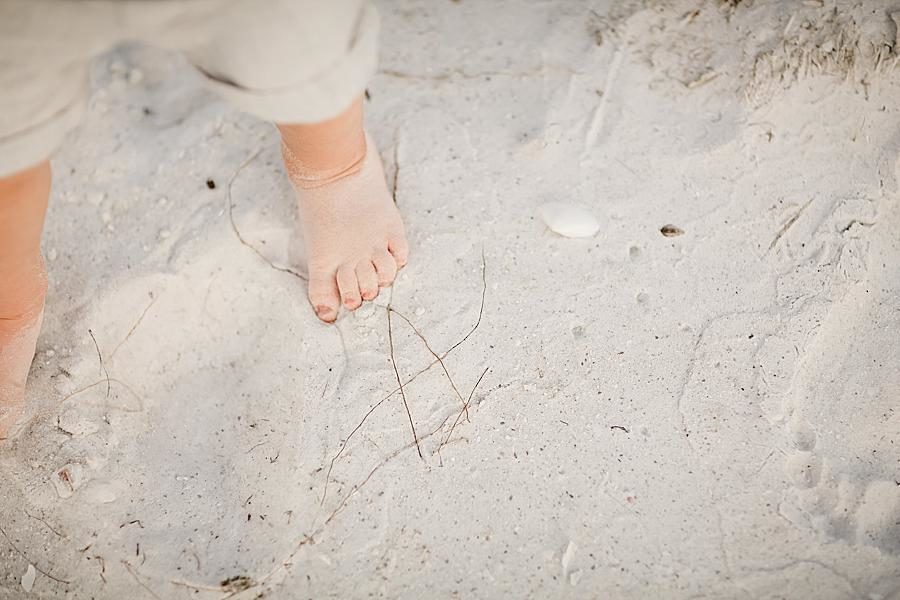 Toes in the sand at this Family by Knoxville Wedding Photographer, Amanda May Photos.