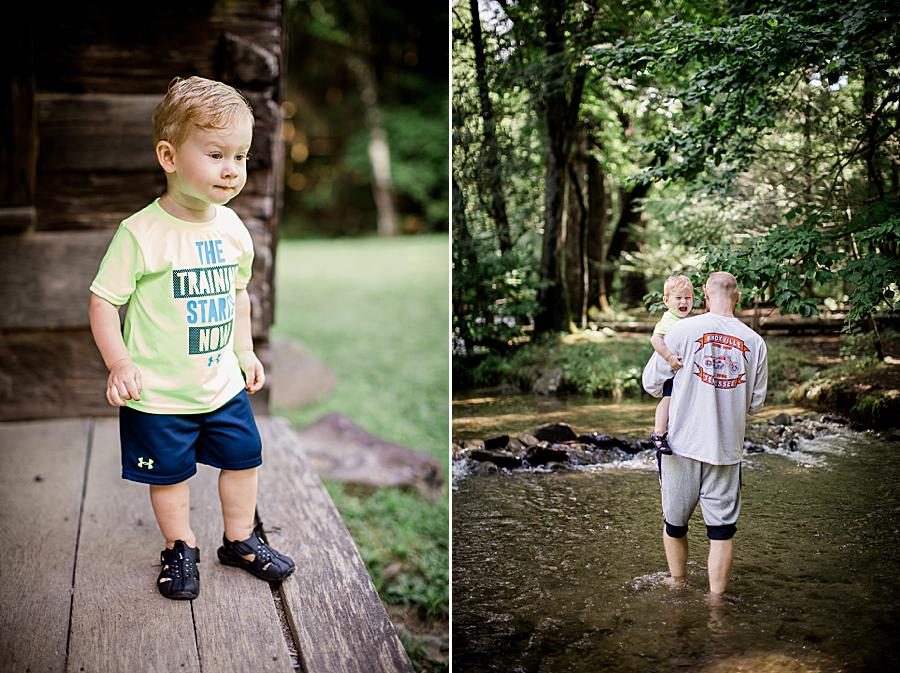 Mountain stream at this Family by Knoxville Wedding Photographer, Amanda May Photos.